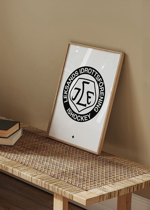 Poster Logo Vit BG B&W  Leksands IF crossfade