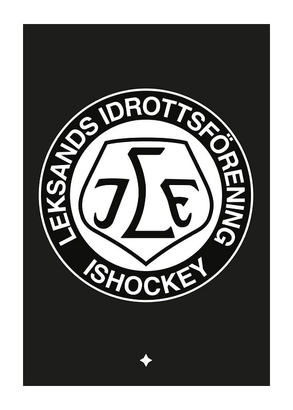 Poster Logo Svart BG B&W Leksands IF