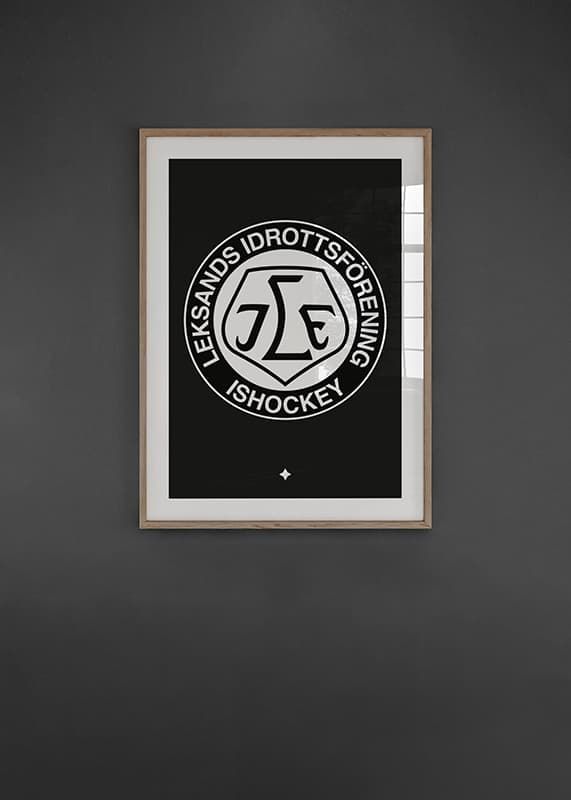 Poster Logo Svart BG B&W Leksands IF crossfade