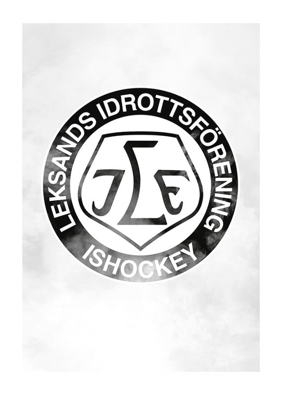 Poster Logo Effect B&W Leksands IF