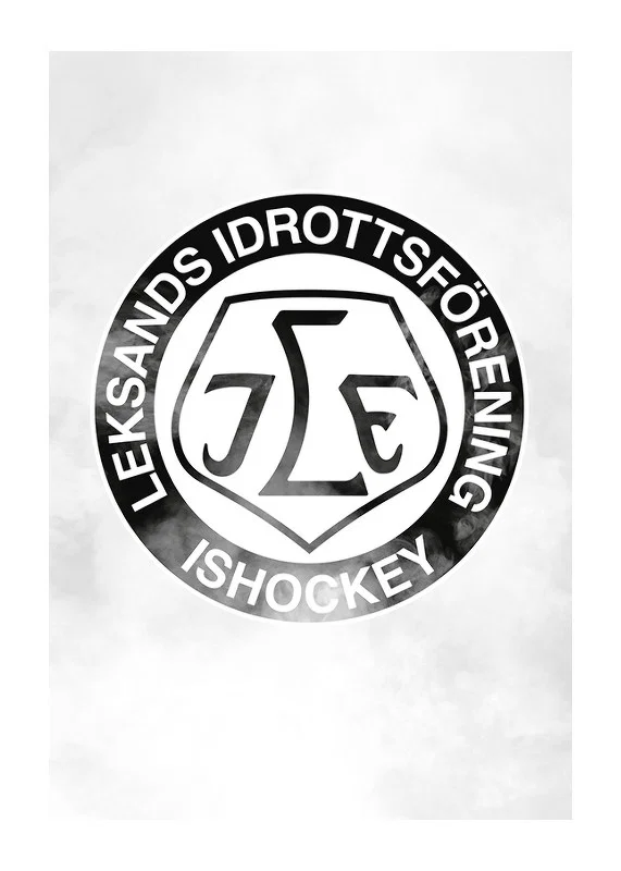 Poster Logo Effect B&W Leksands IF