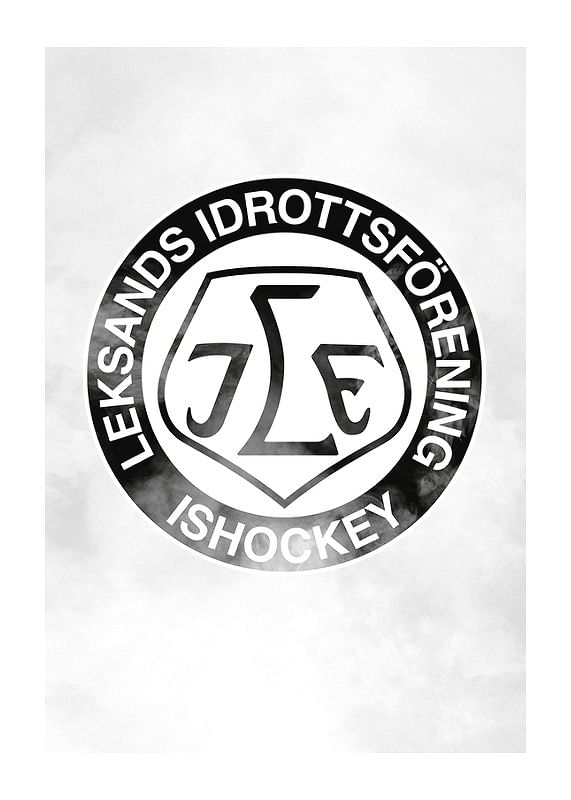 Poster Logo Effect B&W Leksands IF