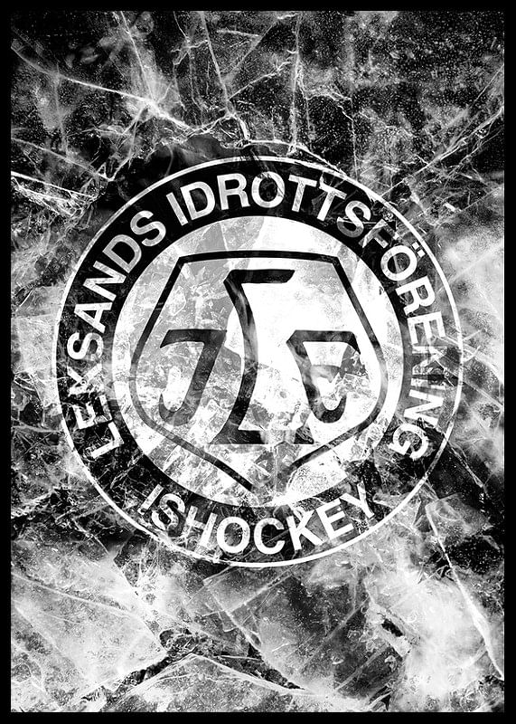 Frozen In Ice Logo B&W Leksands IF-12