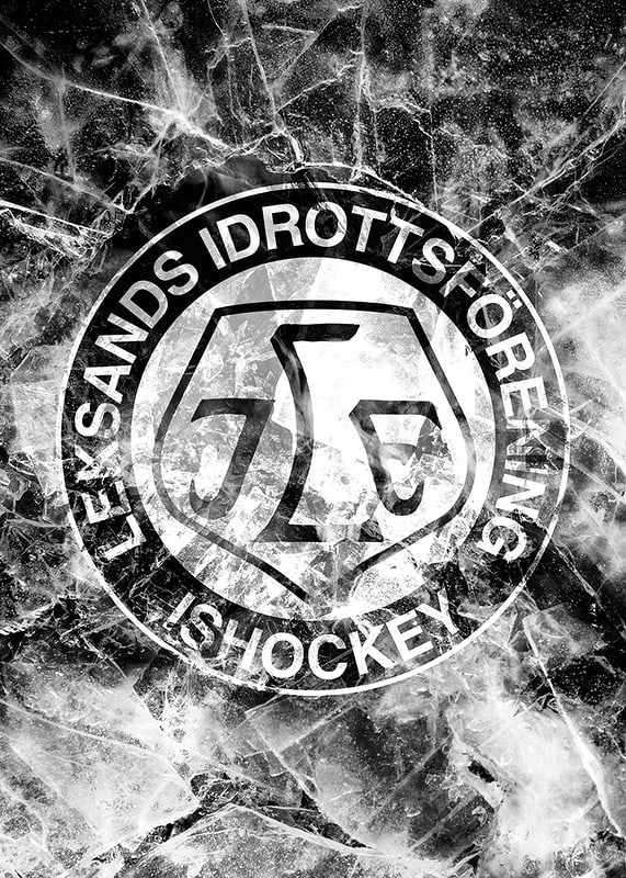 Frozen In Ice Logo B&W Leksands IF-12