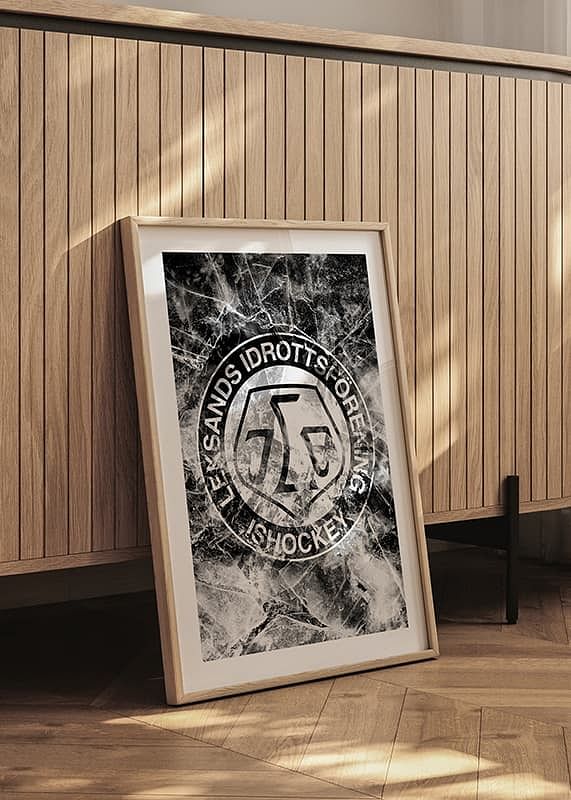 Frozen In Ice Logo B&W Leksands IF-12