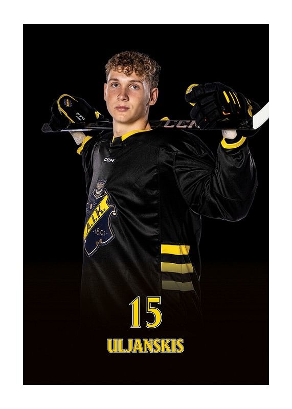 Poster Darels Uljanskis #15 AIK Hockey 2024/2025
