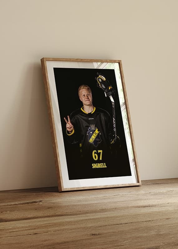 Poster Elliot Sigrell #67 AIK Hockey 2024/2025 crossfade