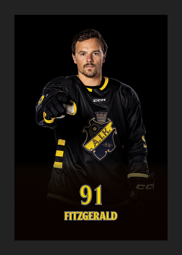 Poster Gerry Fitzgerald #91 AIK Hockey 2024/2025