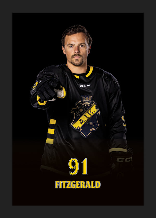Poster Gerry Fitzgerald #91 AIK Hockey 2024/2025