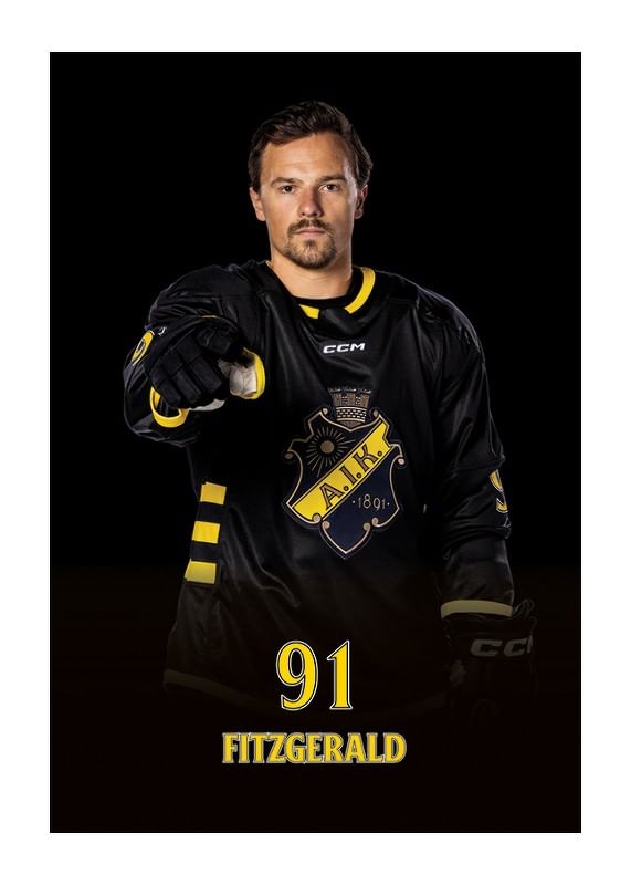 Poster Gerry Fitzgerald #91 AIK Hockey 2024/2025