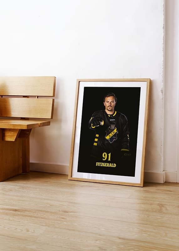Poster Gerry Fitzgerald #91 AIK Hockey 2024/2025 crossfade