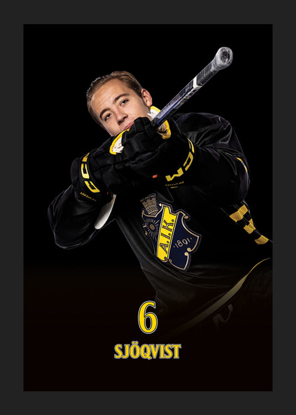 Poster Gustav Sjöqvist #6 AIK Hockey 2024/2025