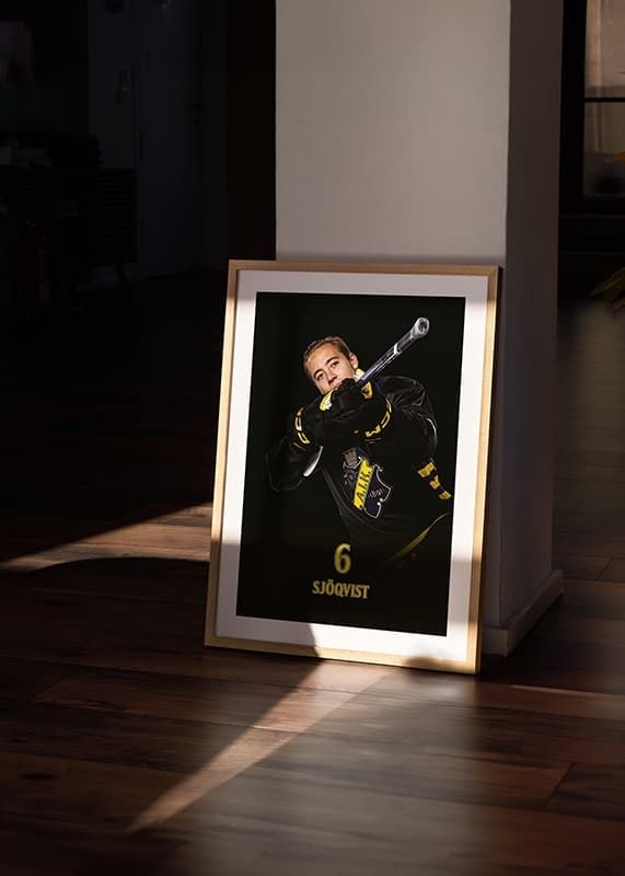 Poster Gustav Sjöqvist #6 AIK Hockey 2024/2025 crossfade