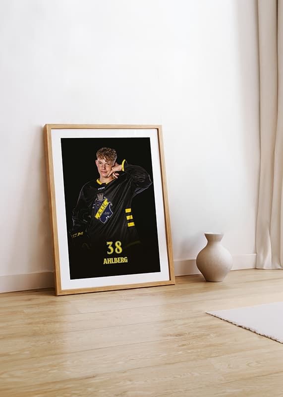 Poster Harry Ahlberg #38 AIK Hockey 2024/2025 crossfade