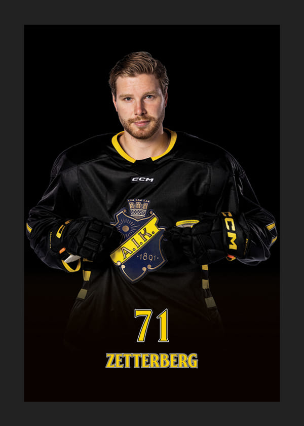 Poster Lukas Zetterberg #71 AIK Hockey 2024/2025