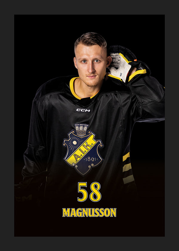 Poster Oskar Magnusson #58 AIK Hockey 2024/2025