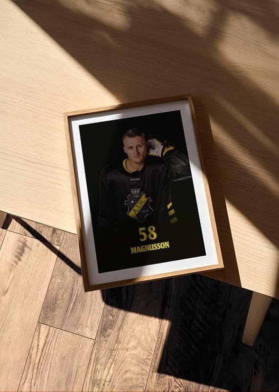 Poster Oskar Magnusson #58 AIK Hockey 2024/2025 crossfade
