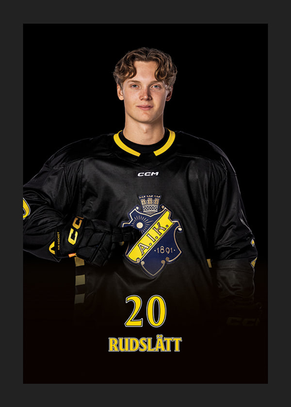 Poster Rasmus Rudslätt #20 AIK Hockey 2024/2025