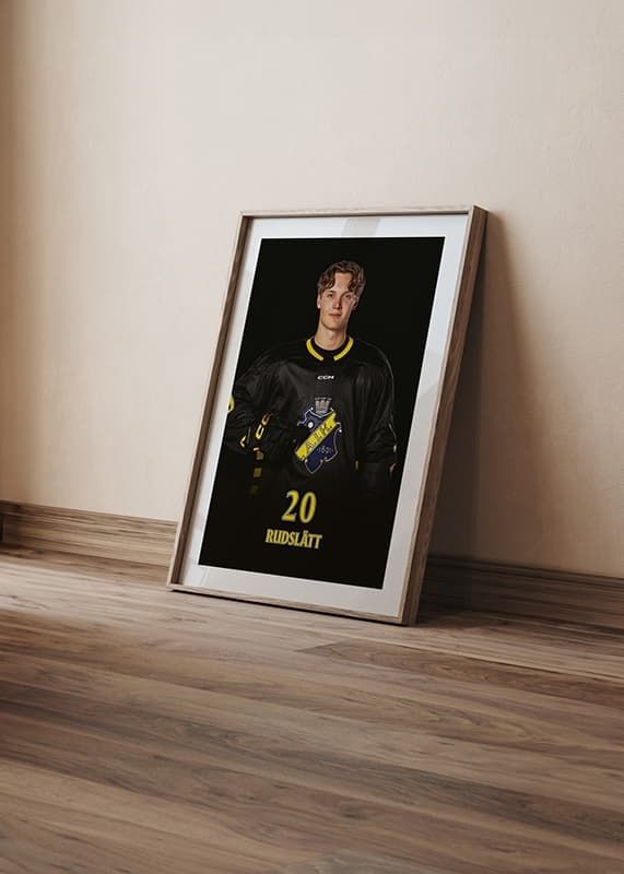 Poster Rasmus Rudslätt #20 AIK Hockey 2024/2025 crossfade