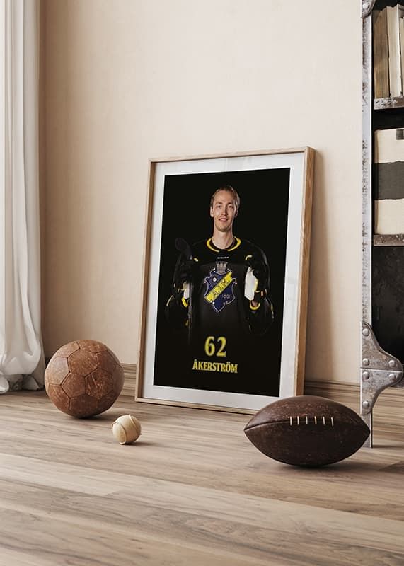 Poster Simon Åkerström #62 AIK Hockey 2024/2025 crossfade