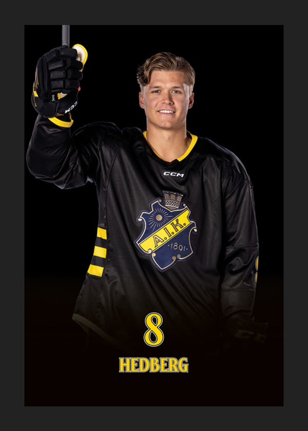 Poster Tom Hedberg #8 AIK Hockey 2024/2025