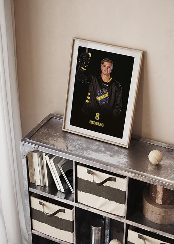 Poster Tom Hedberg #8 AIK Hockey 2024/2025 crossfade