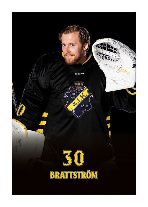 Poster Victor Brattström #30 AIK Hockey 2024/2025