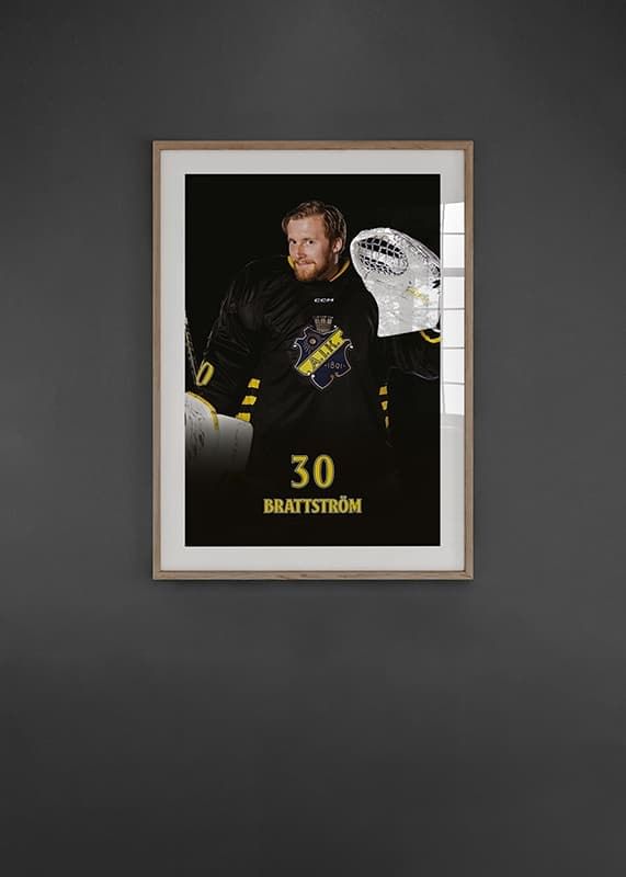 Poster Victor Brattström #30 AIK Hockey 2024/2025 crossfade