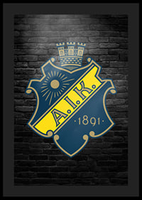 AIK Hockey Logo Brick Wall-0