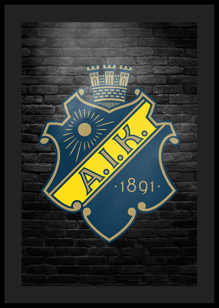 AIK Hockey Logo Brick Wall-12