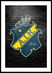 AIK Hockey Logo Brick Wall-2
