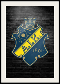 AIK Hockey Logo Brick Wall-4