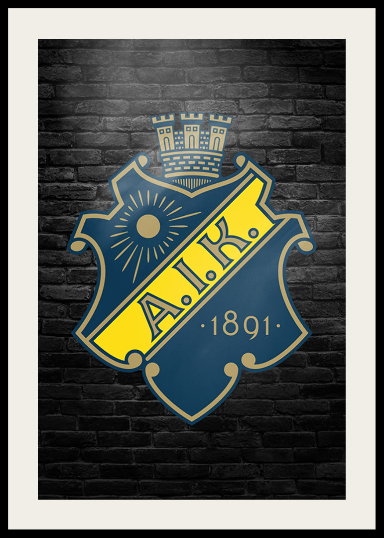 AIK Hockey Logo Brick Wall-12