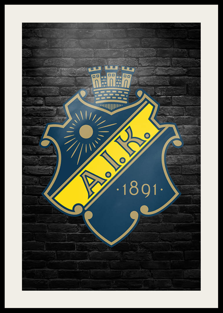AIK Hockey Logo Brick Wall-12