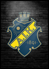 AIK Hockey Logo Brick Wall-6