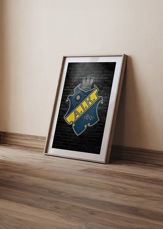 AIK Hockey Logo Brick Wall-12