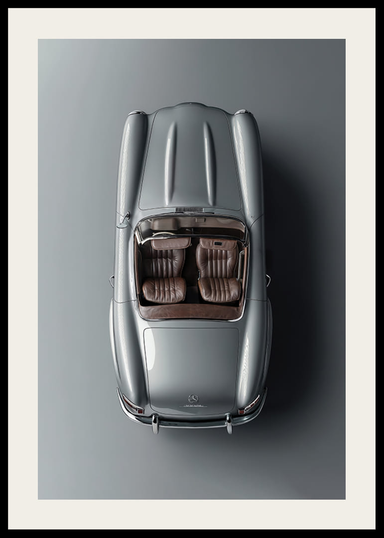 Poster Mercedes Benz SL 300 Roadster 1957-12