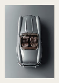 Poster Mercedes Benz SL 300 Roadster 1957-3