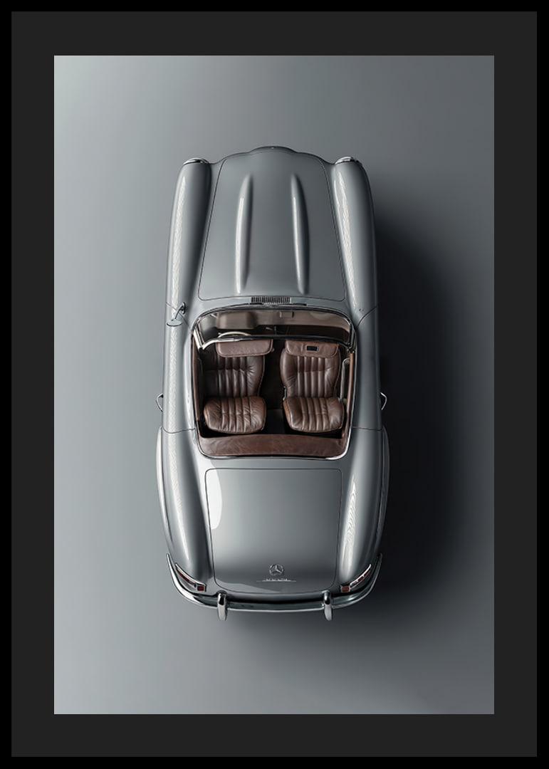 Poster Mercedes Benz SL 300 Roadster 1957-12