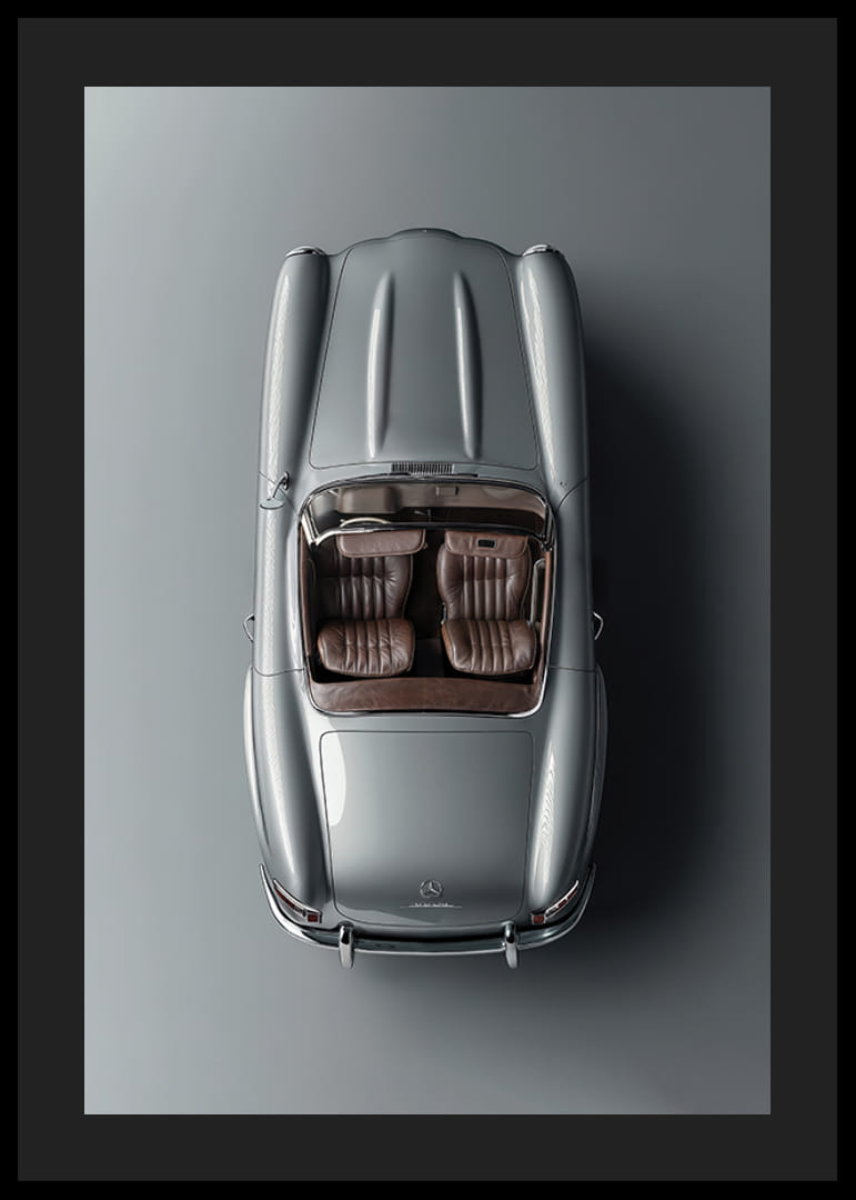 Poster Mercedes Benz SL 300 Roadster 1957-12