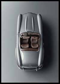 Poster Mercedes Benz SL 300 Roadster 1957-6