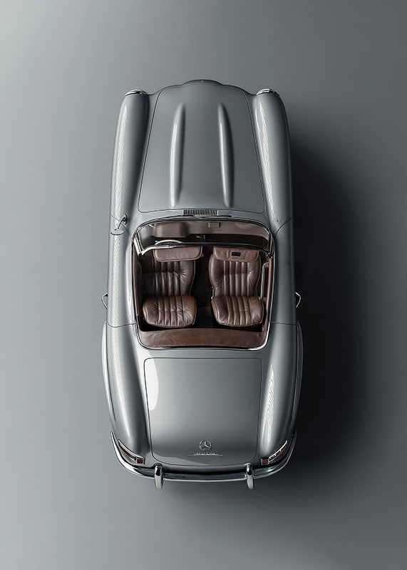 Poster Mercedes Benz SL 300 Roadster 1957-12