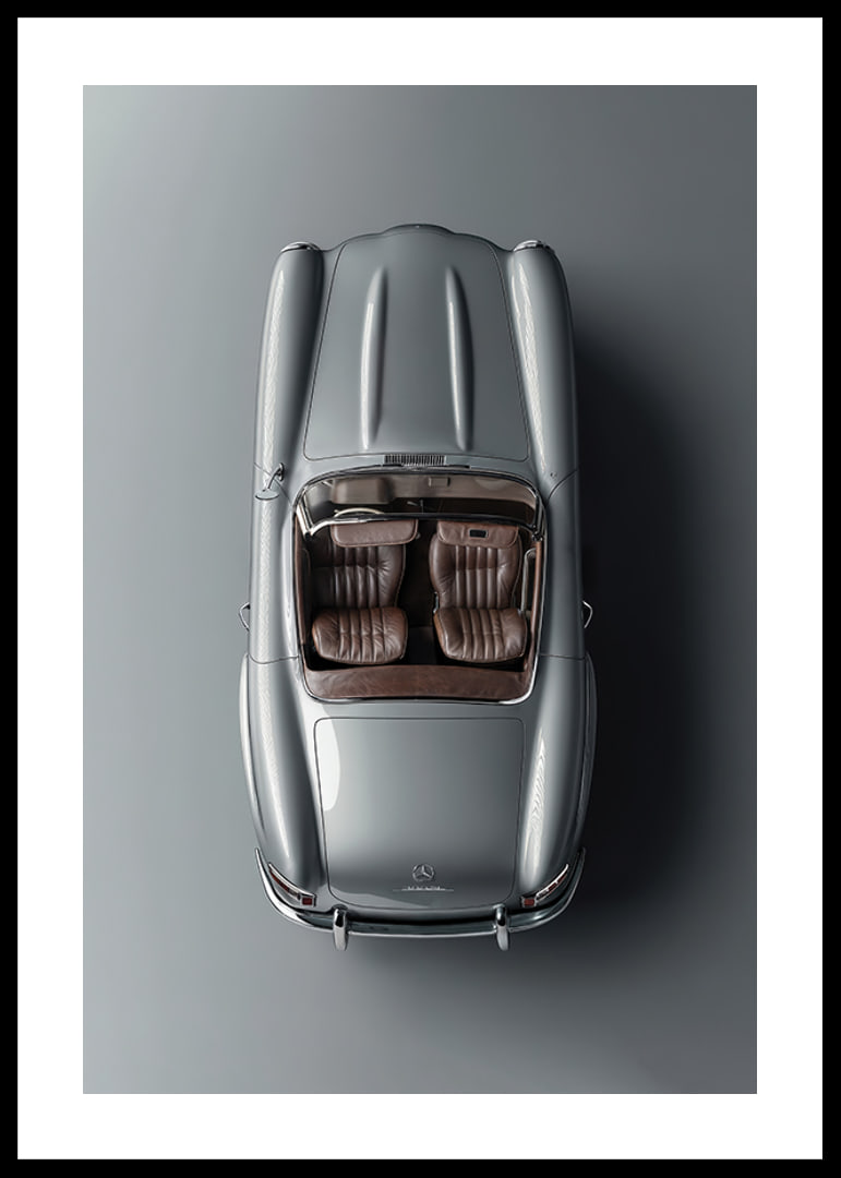 Poster Mercedes Benz SL 300 Roadster 1957-12
