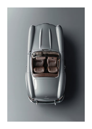 Poster Mercedes Benz SL 300 Roadster 1957