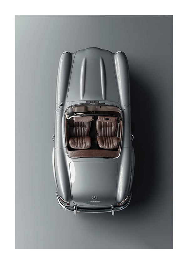 Poster Mercedes Benz SL 300 Roadster 1957