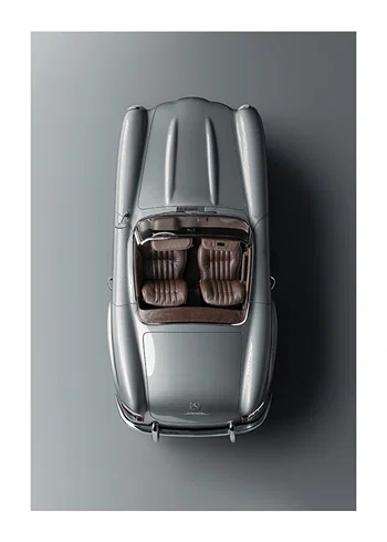 Poster Mercedes Benz SL 300 Roadster 1957