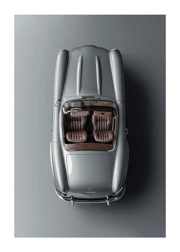 Poster Mercedes Benz SL 300 Roadster 1957