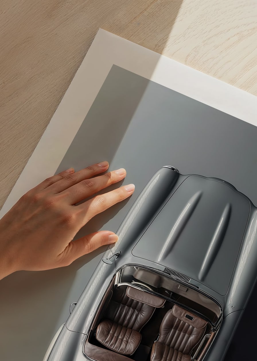 Poster Mercedes Benz SL 300 Roadster 1957-12