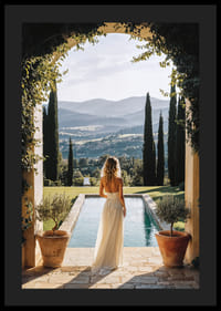 Poster with a photograph of a dreamy view of the Tuscan countryside-4
