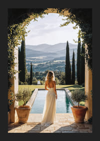 Poster with a photograph of a dreamy view of the Tuscan countryside-5